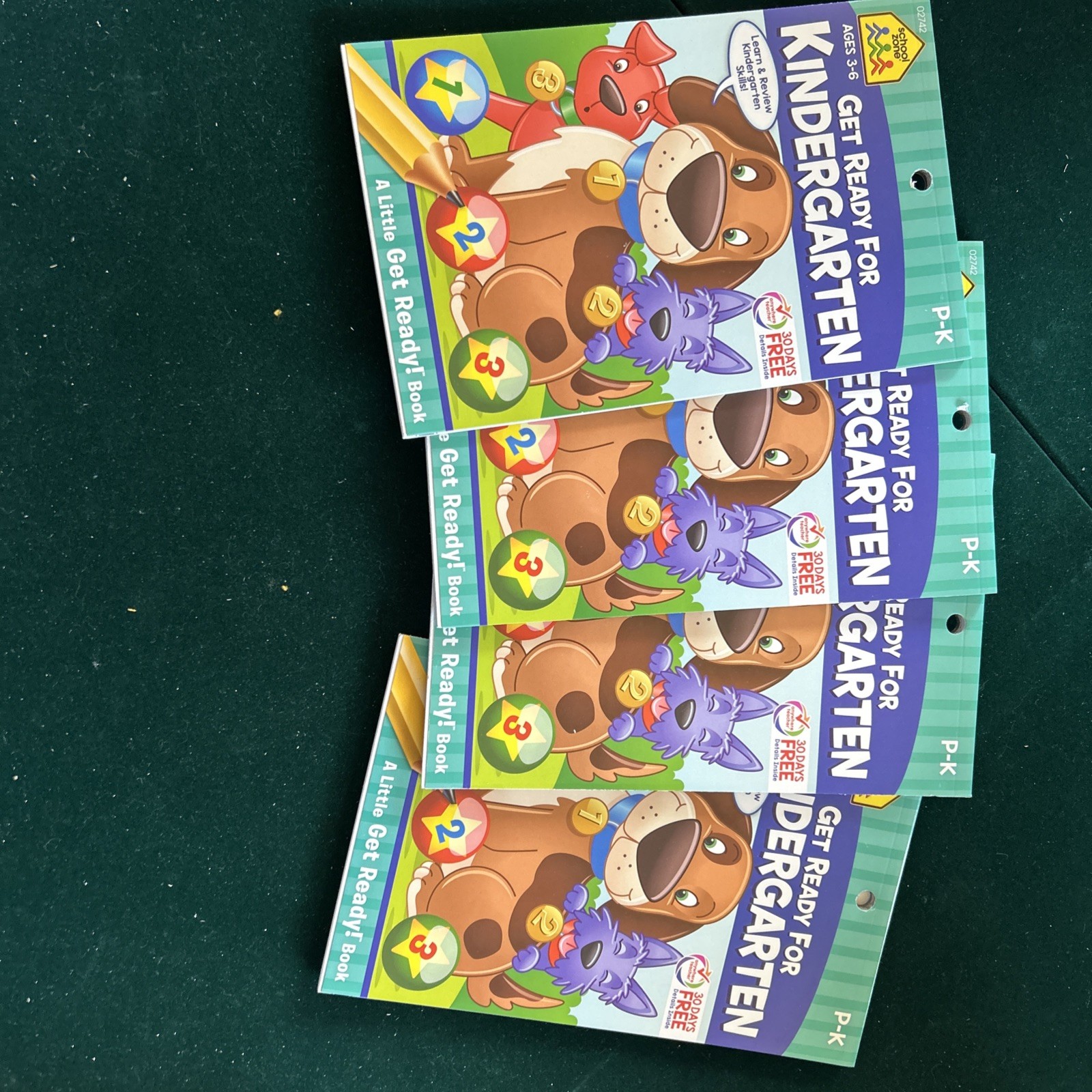 4-School Zone Get Ready for Kindergarten Workb- 1601593066, Set Of 4