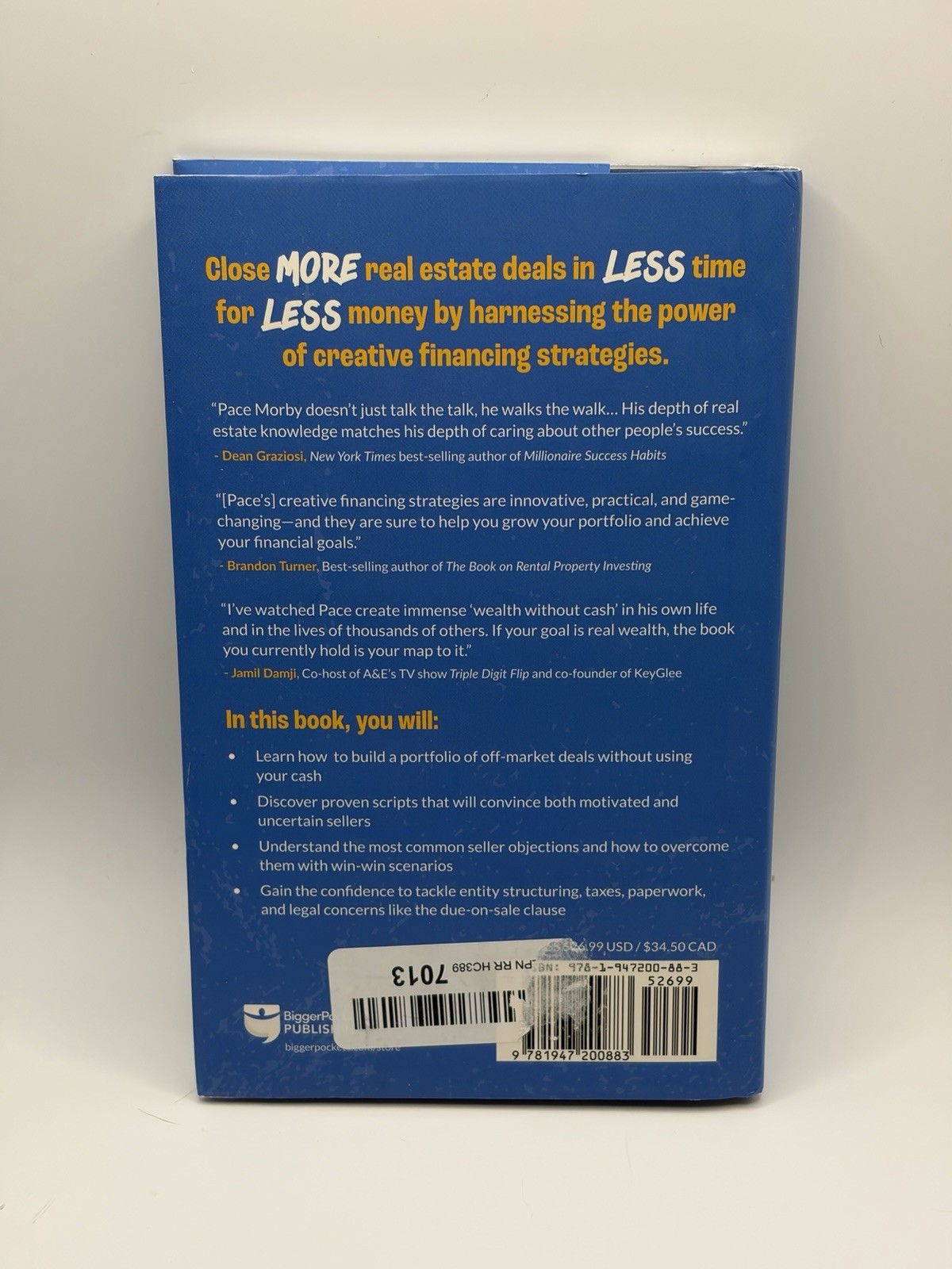 Wealth Without Cash by Pace Morby Real Estate Investing Business Finance H/C: VG