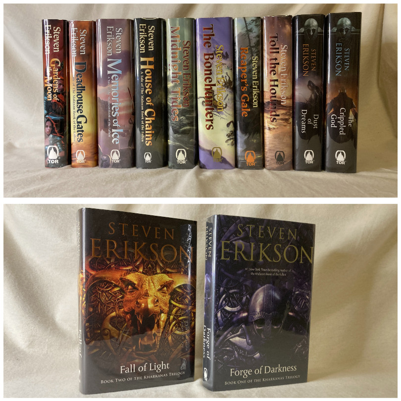 Malazan #1-10 Set + Kharkanas | Steven Erikson | TOR Hardcover 1st Edition |