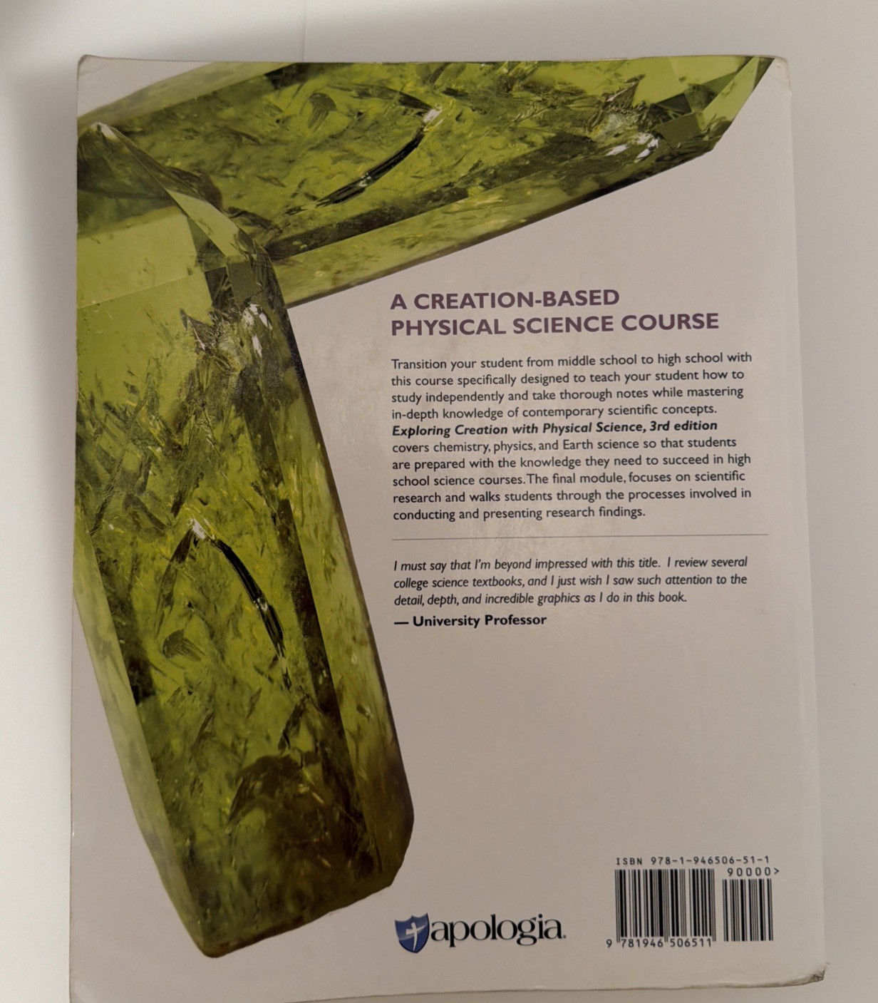 APOLOGIA Exploring Creation with Physical Science Text & Solutions/ Test 3rd Ed.