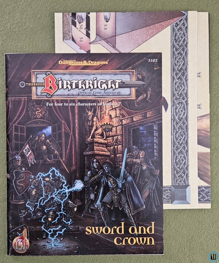 Sword & Crown (Advanced Dungeons Dragons Birthright) w MAP TSR 3102