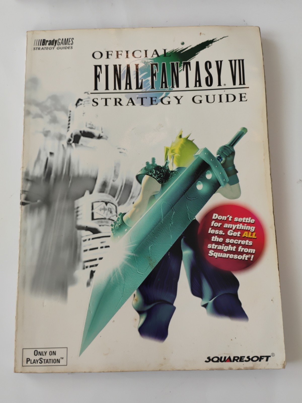 FINAL FANTASY VII BRADY GAMES STRATEGY GUIDE VERY RARE 1ST COVER! FF7